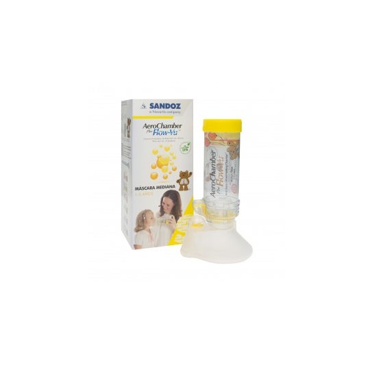 Aerochamber Plus Flow-Vu cámara de inhalación infantil 1ud