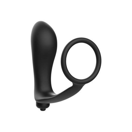 Addicted Toys Anal Massager and Cock Ring Vibrator Black 1ud