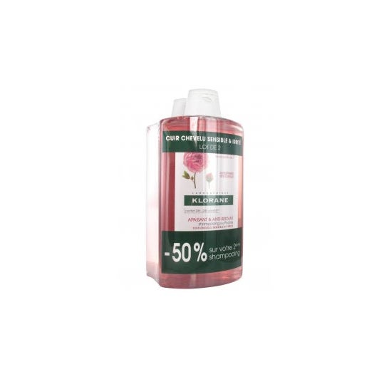 Klorane Duplo Peony Shampoo 400Ml 2º U 50%