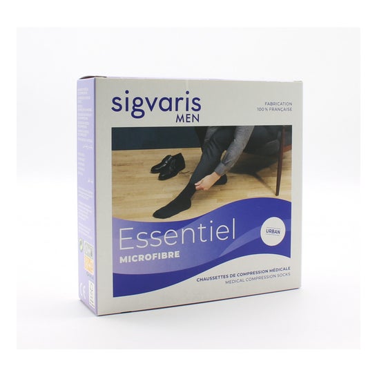 Sigvaris Men Essentiel Microfibra 2 Calcetín Marino ML 1 Par