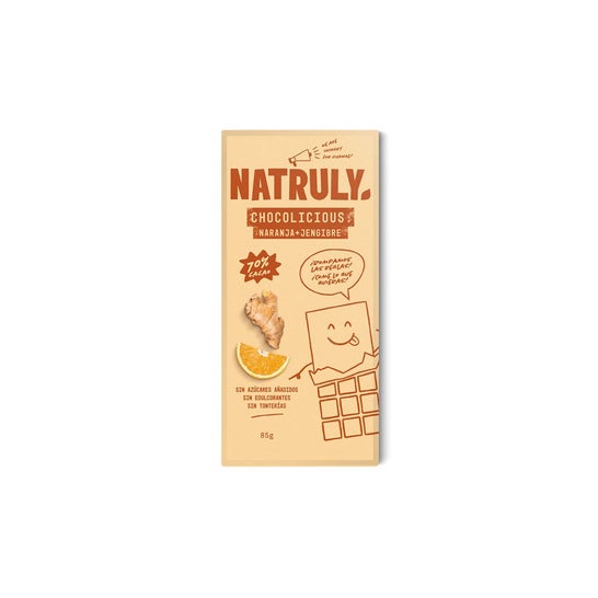 Natruly Tavoletta Natruly Cioccolato Arancia Zenzero 70% 85g