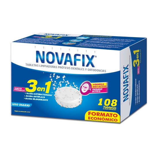 Novafix tabletas antibacterianas 3 en 1 108uds