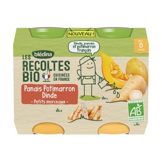 Blédina Baby Jars Broccoli Veal 6 Months Organic 2x200g