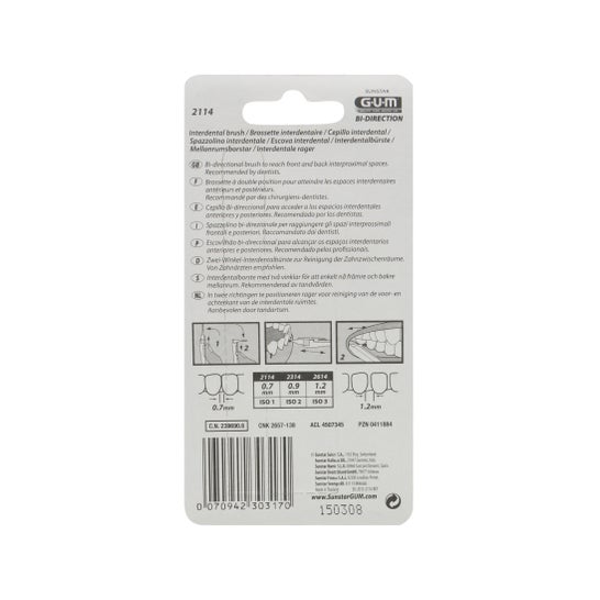 GUM® cepillo Proxabrush Bi direction R.2114 6 uds