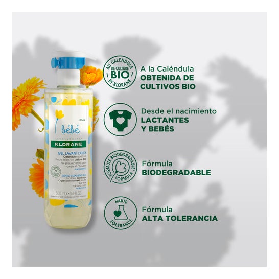 Klorane Bebé Gel Limpiador Suave 500ml