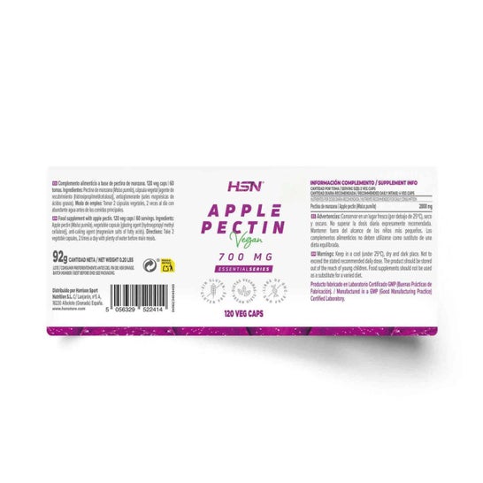 HSN Pectina de Manzana 700mg 120vcaps