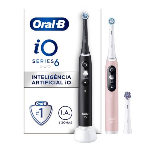 Oral-B Escova Elétrica Io 6 Duo Preta e Rosa 2 Unidades