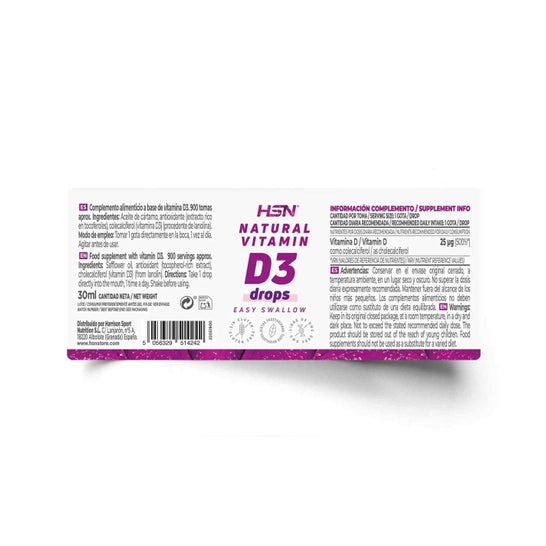 HSN Vitamina D3 Líquida 30 ml