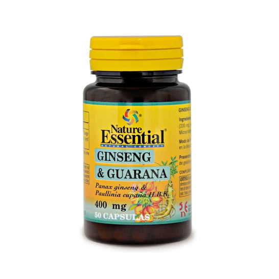 Natuur Essentiële ginseng en guarana 50cáps