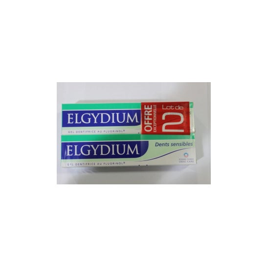 elgydium sensitive teeth toothpaste gel 2 x 75ml