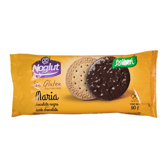 Santiveri Noglut Galletas María Bañadas en Chocolate Negro Noglut 90g 8uds