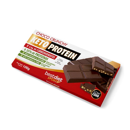 Best Diet Tableta de Chocolate Crunchy Keto Proteina 100g