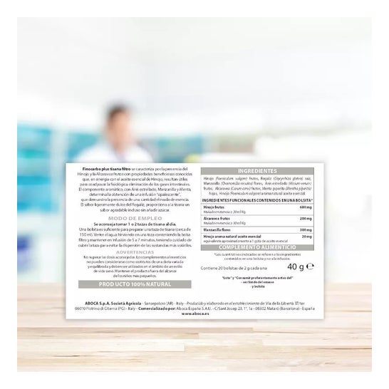 Aboca Finocarbo Plus Tisane 20 Sachets Aboca Finocarbo Plus Tisane 20 Sachets