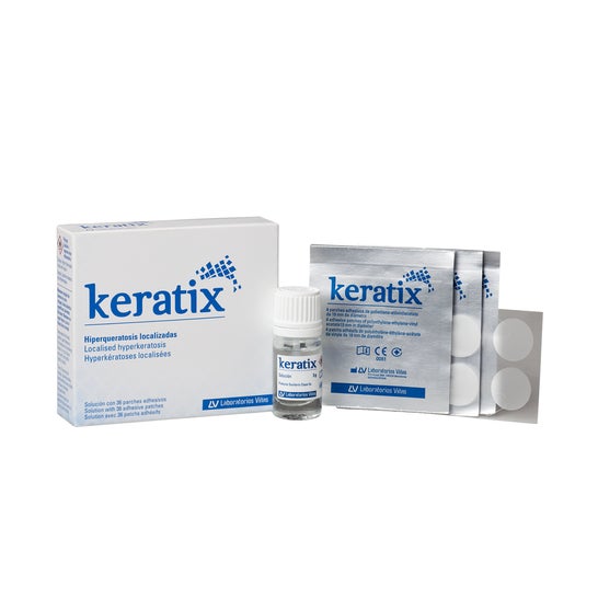 Keratix-Lösung + 36 Patches von 19 mm