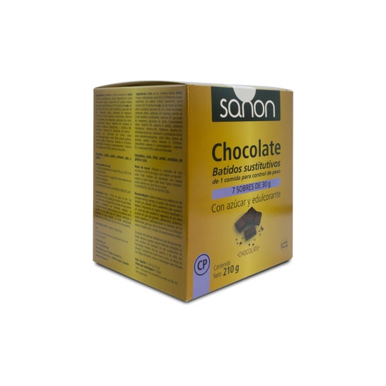 Sanon vervangende chocoladeschud 7 zakjes 30g