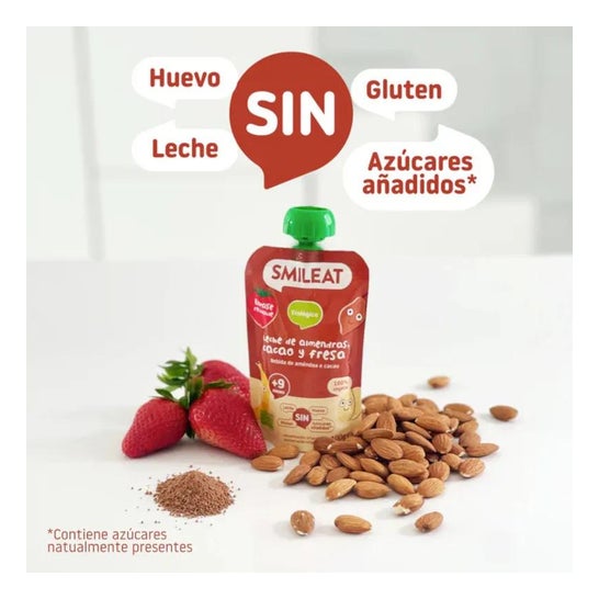 Smileat Pouch Almendra Cacao y Fresa Eco 100g Smileat Pouch Almendra Cacao y Fresa Eco 100g