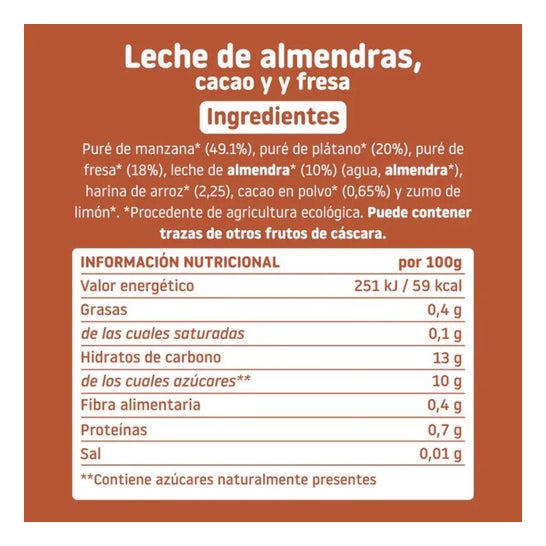 Smileat Pouch Almendra Cacao y Fresa Eco 100g Smileat Pouch Almendra Cacao y Fresa Eco 100g