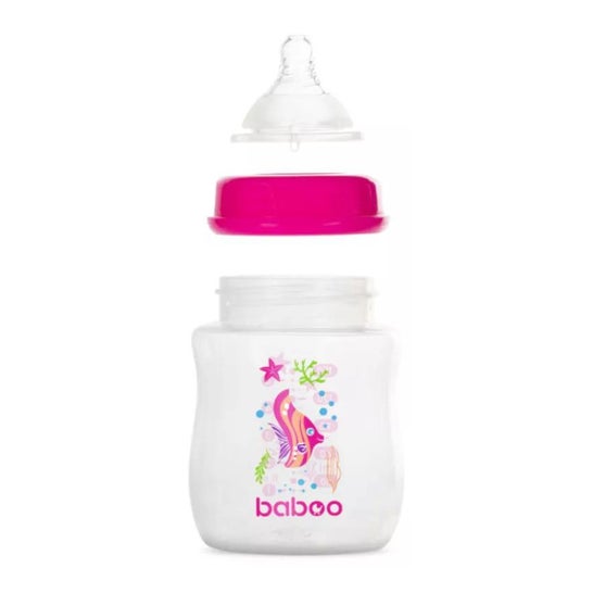 Baboo Biberón Anticólicos Rosa Sea Life 0 Meses 150ml 1ud Baboo Biberón Anticólicos Rosa Sea Life 0 Meses 150ml 1ud