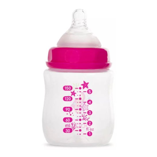 Baboo Biberón Anticólicos Rosa Sea Life 0 Meses 150ml 1ud Baboo Biberón Anticólicos Rosa Sea Life 0 Meses 150ml 1ud