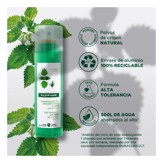 Klorane Champú Seco a la Ortiga & Vitamina E 150ml