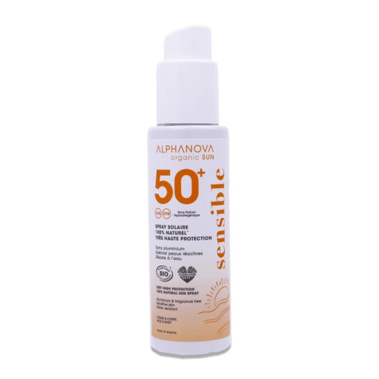 Alphanova Sun Spray Słoneczny SPF50 Sensitiv Bez Zapachu 100 g