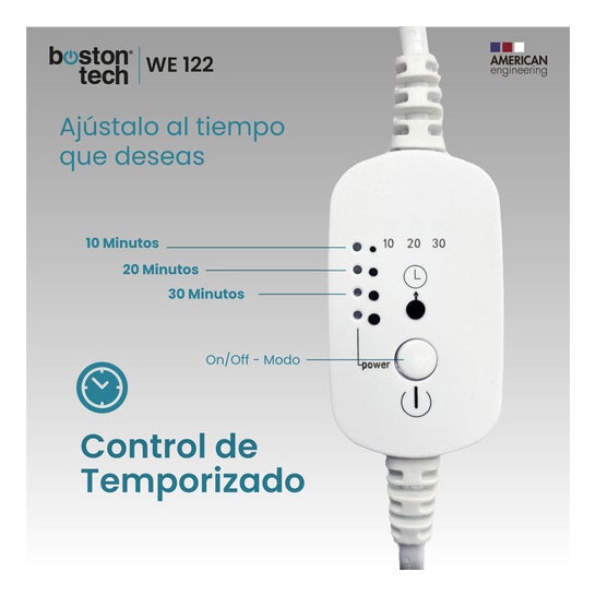 Boston Tech Infrarød Lampe Compact WE122 200 W Timer