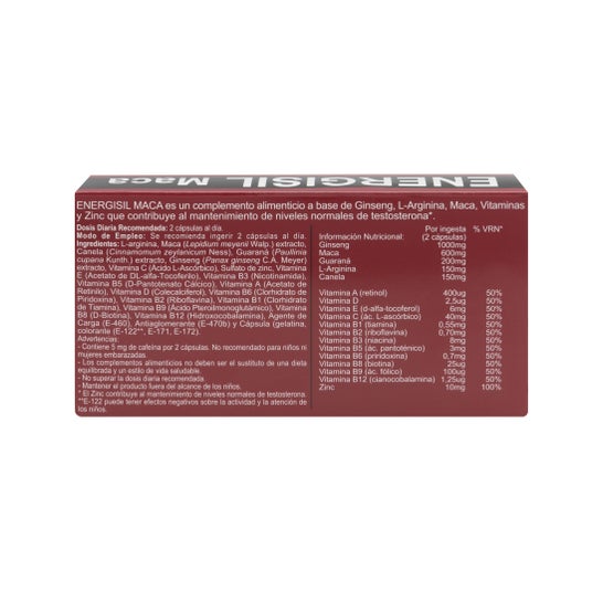 Energisil Maca Efecto Vigor 30caps