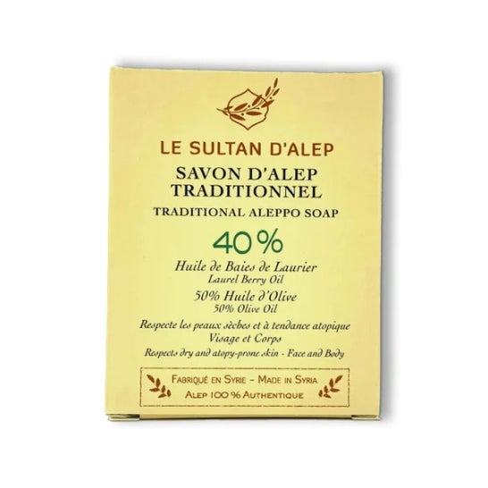 Le Sultan d'Alep Jabón de Alepo 40% 190 g