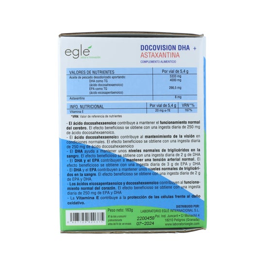 Eglé Docovision Dha + Astaxantina 30 X5 ml