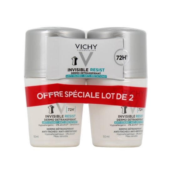 Vichy Desodorante Roll-On 72H Invisible Resist 2x50ml