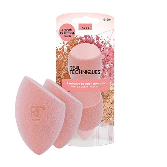 Real Techniques Kit Esponjas Miracle Powder 2uds