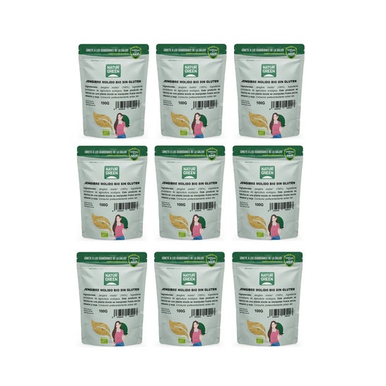 NaturGreen Pack Jengibre Molido Bio 9x100g