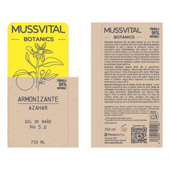 Mussvital Botanics Gel Arancio 750 ml