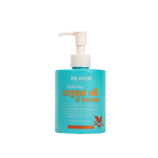 Beaver Argan Oil & Keratin Crema Rizos 250 ml