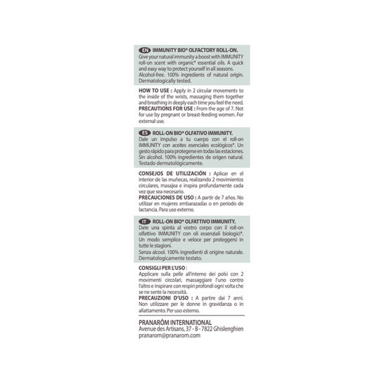 Pranarôm Aromaboost Immunity Roll-On Bio 5 ml