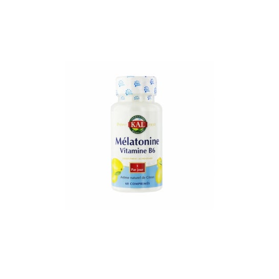 Kal Quality Mélatonine Vitamine B6 60 Comprimés