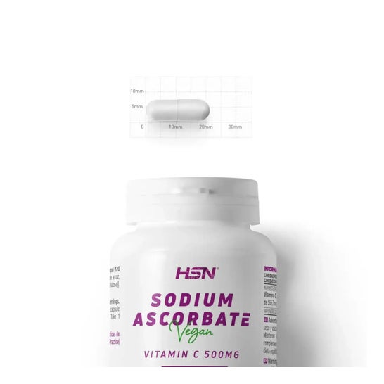 HSN Ascorbato de Sodio 500mg Vitamina C 120vcaps