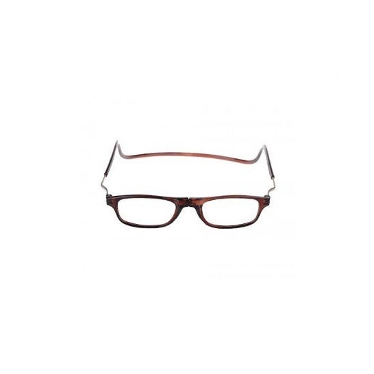 Magnetische leesbril +1,00 kleur bruin 1ud