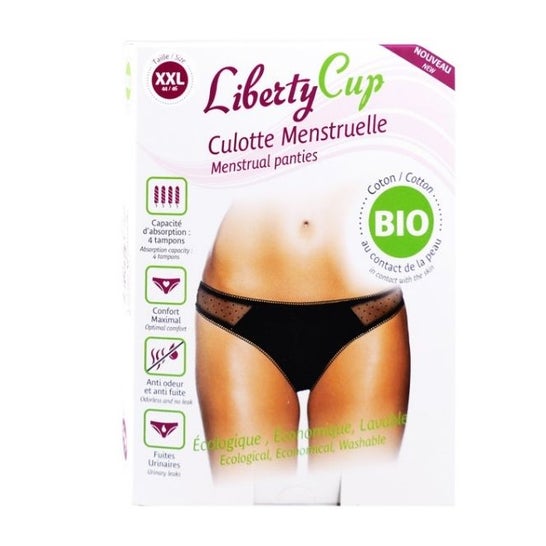 Liberty Cup Culotte Menstruelle Coton Bio Plumetis XXL 3uds