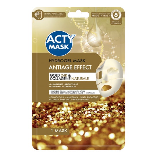 Acty Mask Máscara Hidrogel Iluminante Oro 24K Anti Edad 1ud