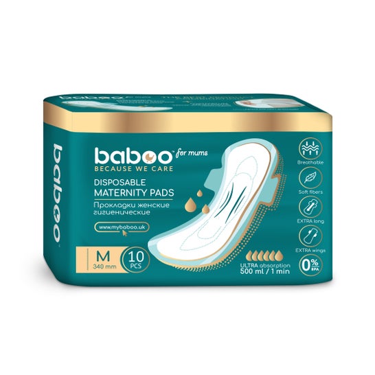 Baboo Compresa Maternidad Desechable Mediana 10uds