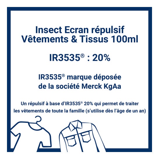 Insect Écran Spray Repelente para Ropa y Telas 100ml