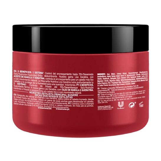 Tresemmé Mascarilla Liso Keratina Nutre Intensamente 300ml