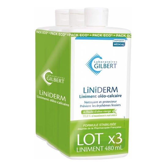 LINIDERM Organic Liniment Oléo-Calcaire - 3x480ml pack