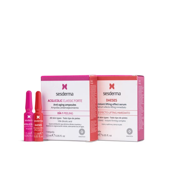 Sesderma Acglicolic Forte + Daeses Serum Liftung Effekt