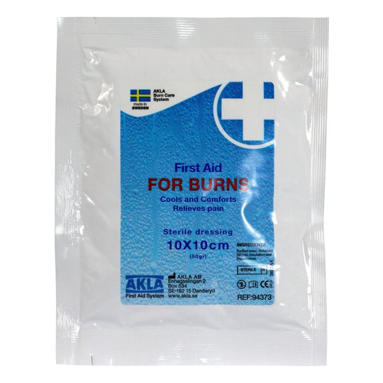 Akla First Aid For Burns Apósito Quemaduras 10x10cm 1ud
