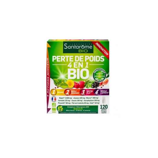 Santarome Perte De Poids 4 En 1 Bio 120 Gélules