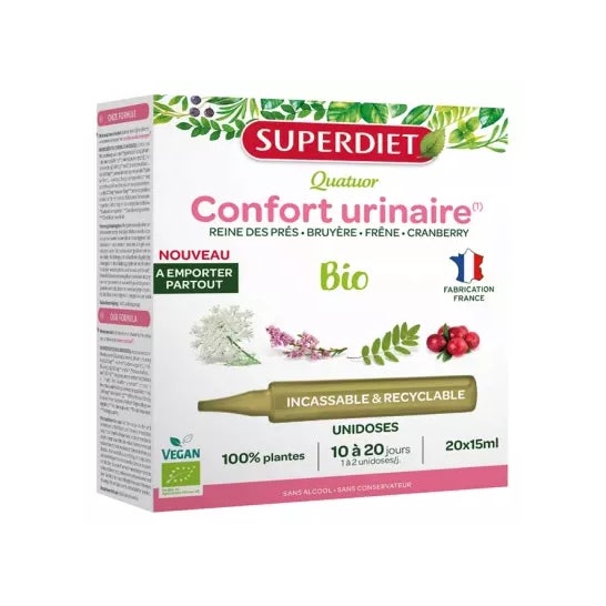 Super Diet Quatuor Confort Urinario Bio 20 Ampollas