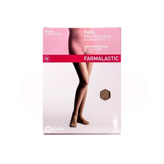 Farmalastic panty-medium waist-high (E-T) compression normal T-reina plus beige