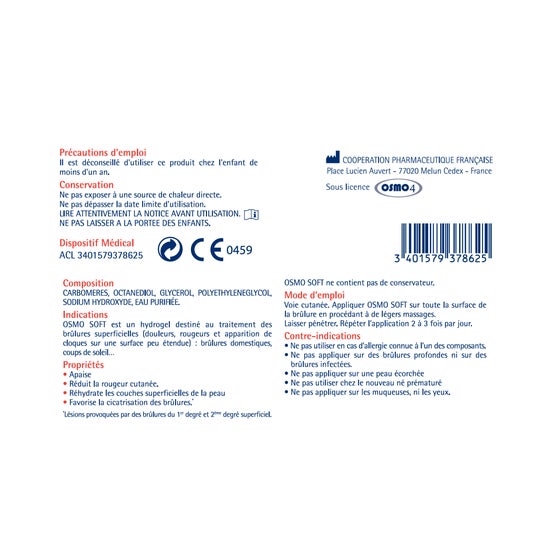OsmoSoft Gel Quemaduras e Insolaciones 50 g